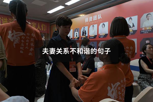 夫妻关系不和谐的句子