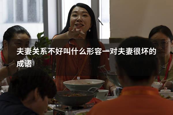 夫妻关系不好叫什么（形容一对夫妻很坏的成语）