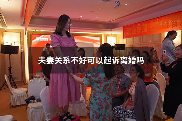 夫妻关系不好可以起诉离婚吗