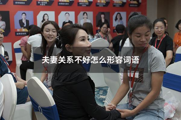 夫妻关系不好怎么形容词语