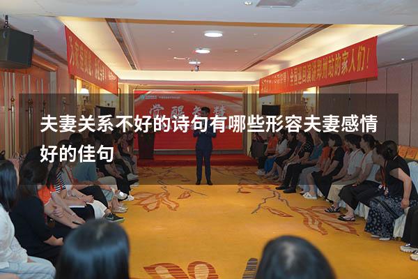 夫妻关系不好的诗句有哪些（形容夫妻感情好的佳句）