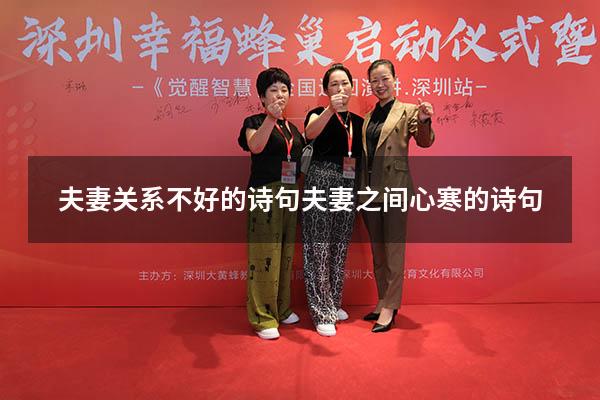 夫妻关系不好的诗句（夫妻之间心寒的诗句）