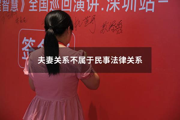 夫妻关系不属于民事法律关系