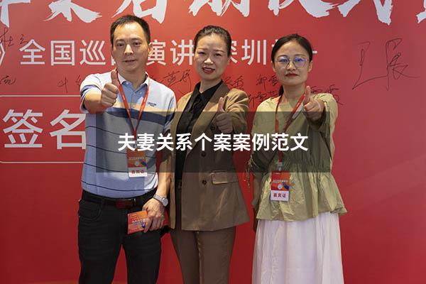 夫妻关系个案案例范文