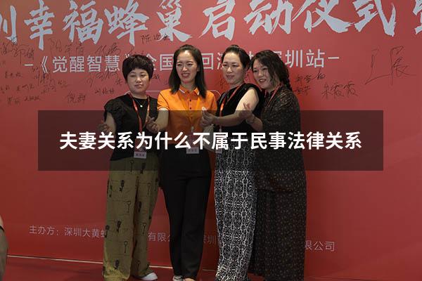 夫妻关系为什么不属于民事法律关系