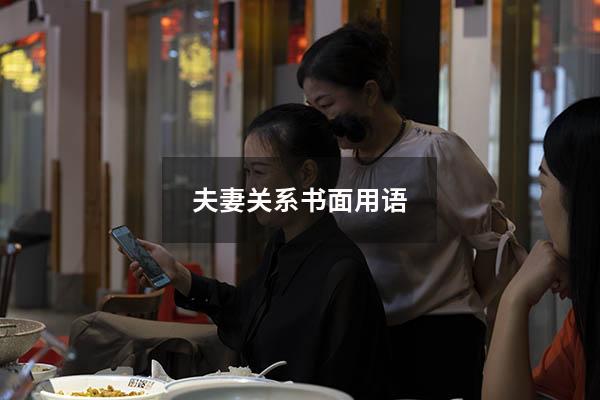 夫妻关系书面用语