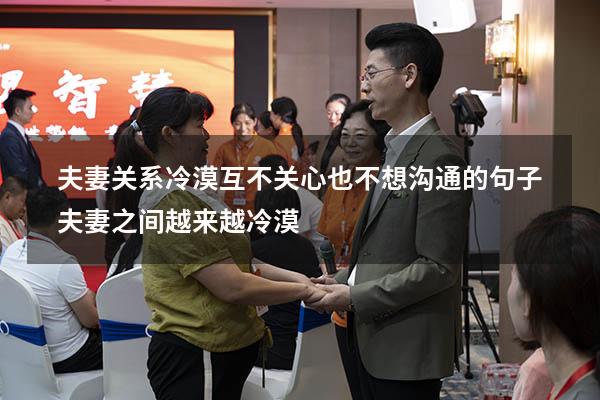 夫妻关系冷漠互不关心也不想沟通的句子（夫妻之间越来越冷漠）