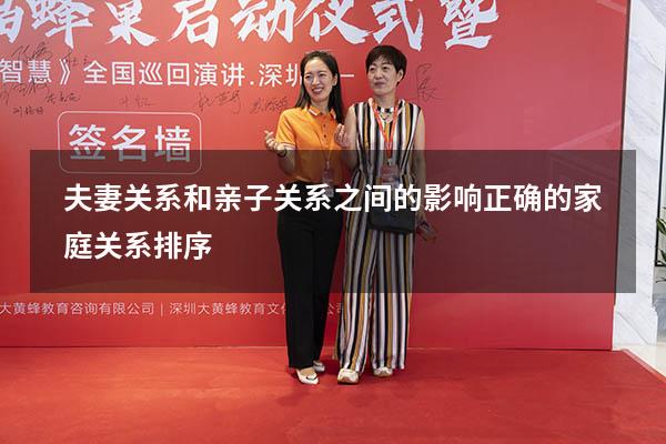夫妻关系和亲子关系之间的影响（正确的家庭关系排序）