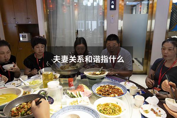 夫妻关系和谐指什么