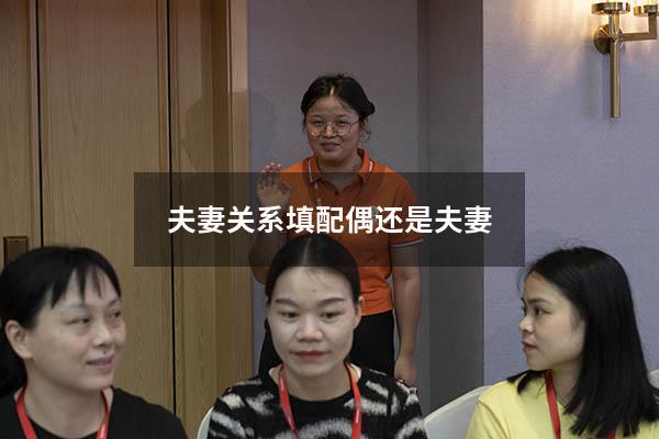 夫妻关系填配偶还是夫妻