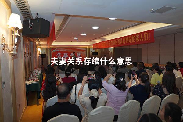 夫妻关系存续什么意思