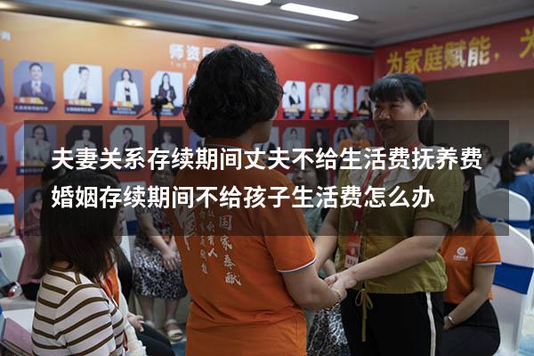 夫妻关系存续期间丈夫不给生活费抚养费（婚姻存续期间不给孩子生活费怎么办）