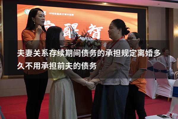 夫妻关系存续期间债务的承担规定（离婚多久不用承担前夫的债务）