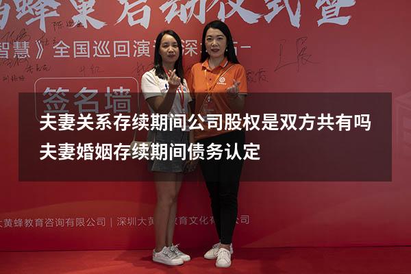 夫妻关系存续期间公司股权是双方共有吗（夫妻婚姻存续期间债务认定）