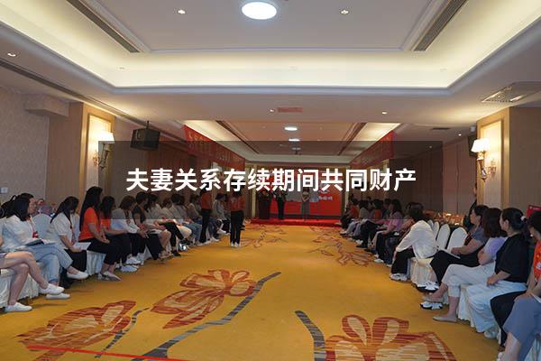 夫妻关系存续期间共同财产