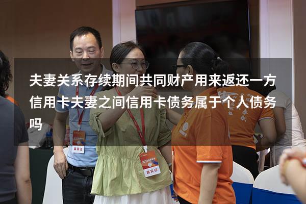 夫妻关系存续期间共同财产用来返还一方信用卡（夫妻之间信用卡债务属于个人债务吗）