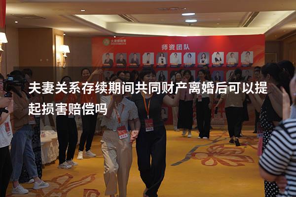 夫妻关系存续期间共同财产离婚后可以提起损害赔偿吗