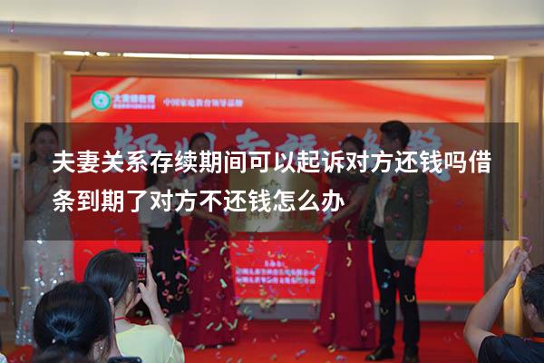 夫妻关系存续期间可以起诉对方还钱吗（借条到期了对方不还钱怎么办）