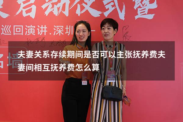夫妻关系存续期间是否可以主张抚养费（夫妻间相互抚养费怎么算）