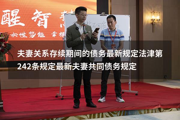 夫妻关系存续期间的债务最新规定法津第242条规定（最新夫妻共同债务规定）