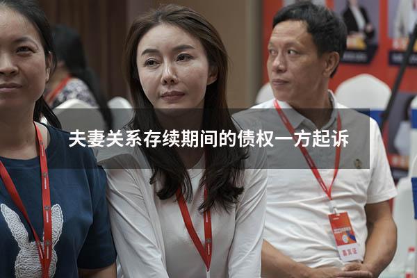 夫妻关系存续期间的债权一方起诉