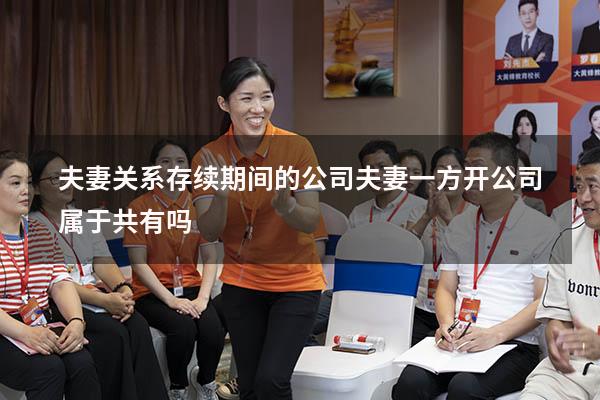 夫妻关系存续期间的公司（夫妻一方开公司属于共有吗）