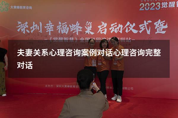 夫妻关系心理咨询案例对话（心理咨询完整对话）