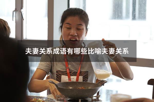 夫妻关系成语有哪些（比喻夫妻关系）