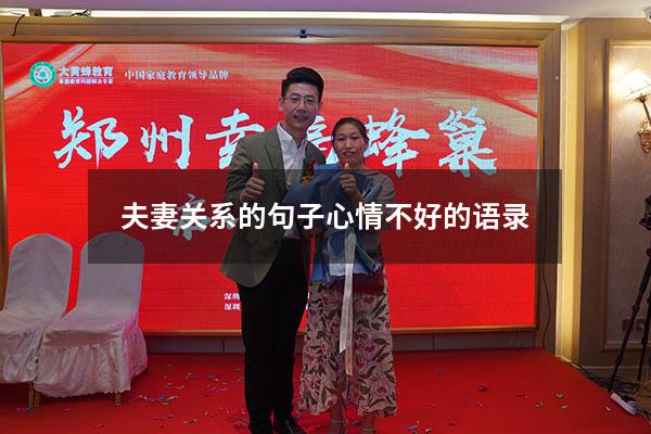 夫妻关系的句子心情不好的语录