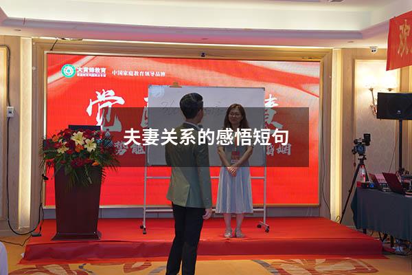 夫妻关系的感悟短句