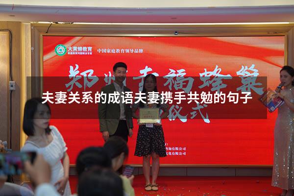夫妻关系的成语（夫妻携手共勉的句子）