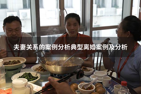 夫妻关系的案例分析（典型离婚案例及分析）