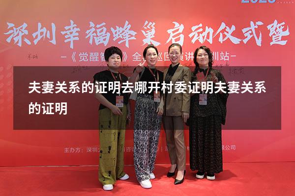 夫妻关系的证明去哪开（村委证明夫妻关系的证明）