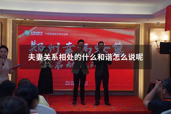 夫妻关系相处的什么和谐怎么说呢