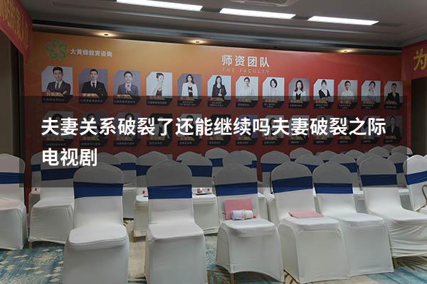 夫妻关系破裂了还能继续吗（夫妻破裂之际电视剧）