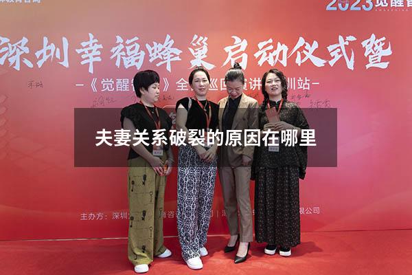 夫妻关系破裂的原因在哪里