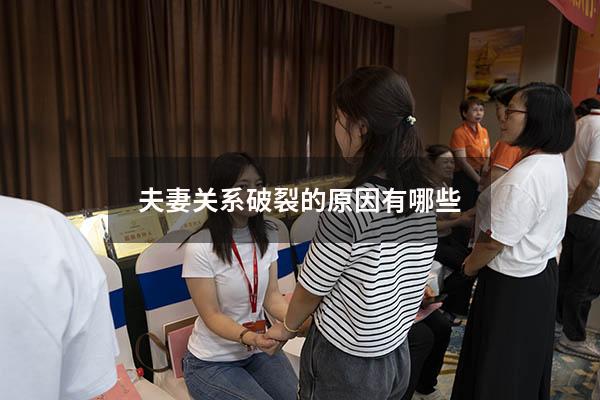夫妻关系破裂的原因有哪些