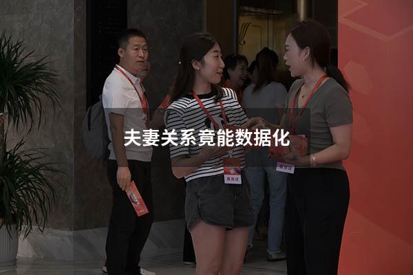 夫妻关系竟能数据化