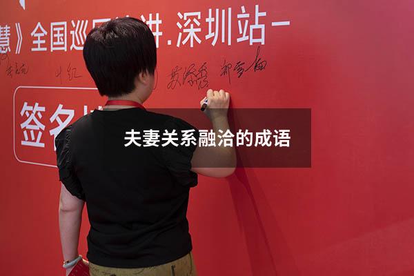 夫妻关系融洽的成语