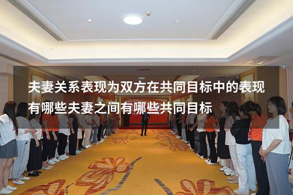 夫妻关系表现为双方在共同目标中的表现有哪些（夫妻之间有哪些共同目标）