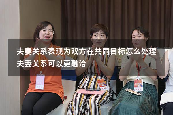 夫妻关系表现为双方在共同目标（怎么处理夫妻关系可以更融洽）