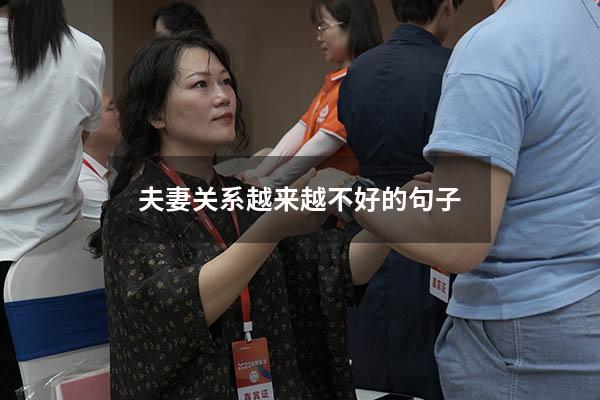 夫妻关系越来越不好的句子