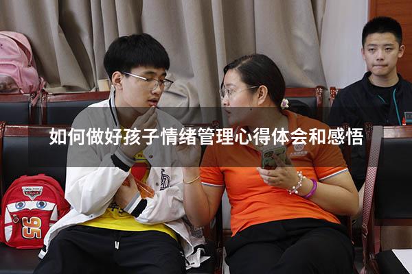 如何做好孩子情绪管理心得体会和感悟