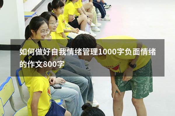 如何做好自我情绪管理1000字（负面情绪的作文800字）
