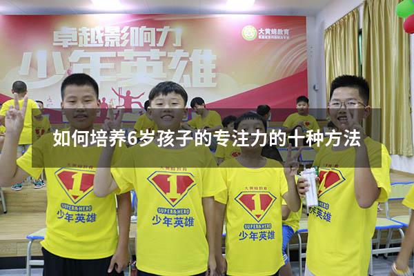 如何培养6岁孩子的专注力的十种方法