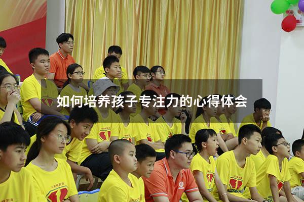 如何培养孩子专注力的心得体会
