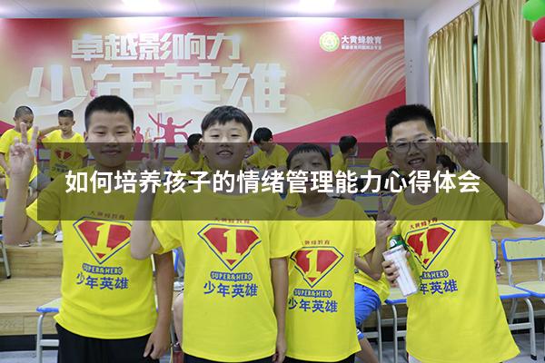 如何培养孩子的情绪管理能力心得体会