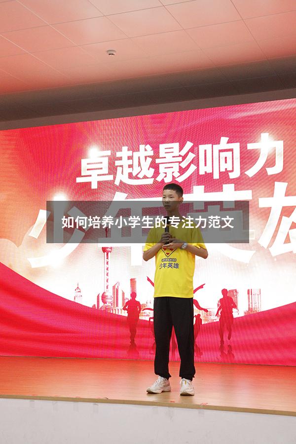 如何培养小学生的专注力范文