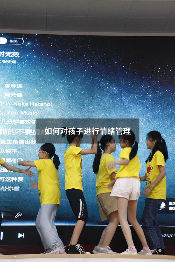 如何对孩子进行情绪管理