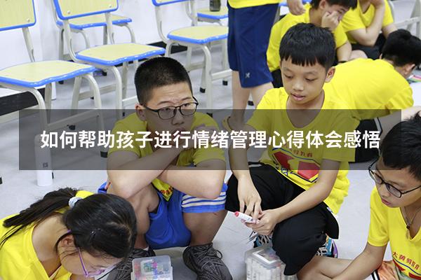 如何帮助孩子进行情绪管理心得体会感悟